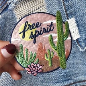 2/$15🎉 Free Spirit Pink Green Desert Iron Patch
